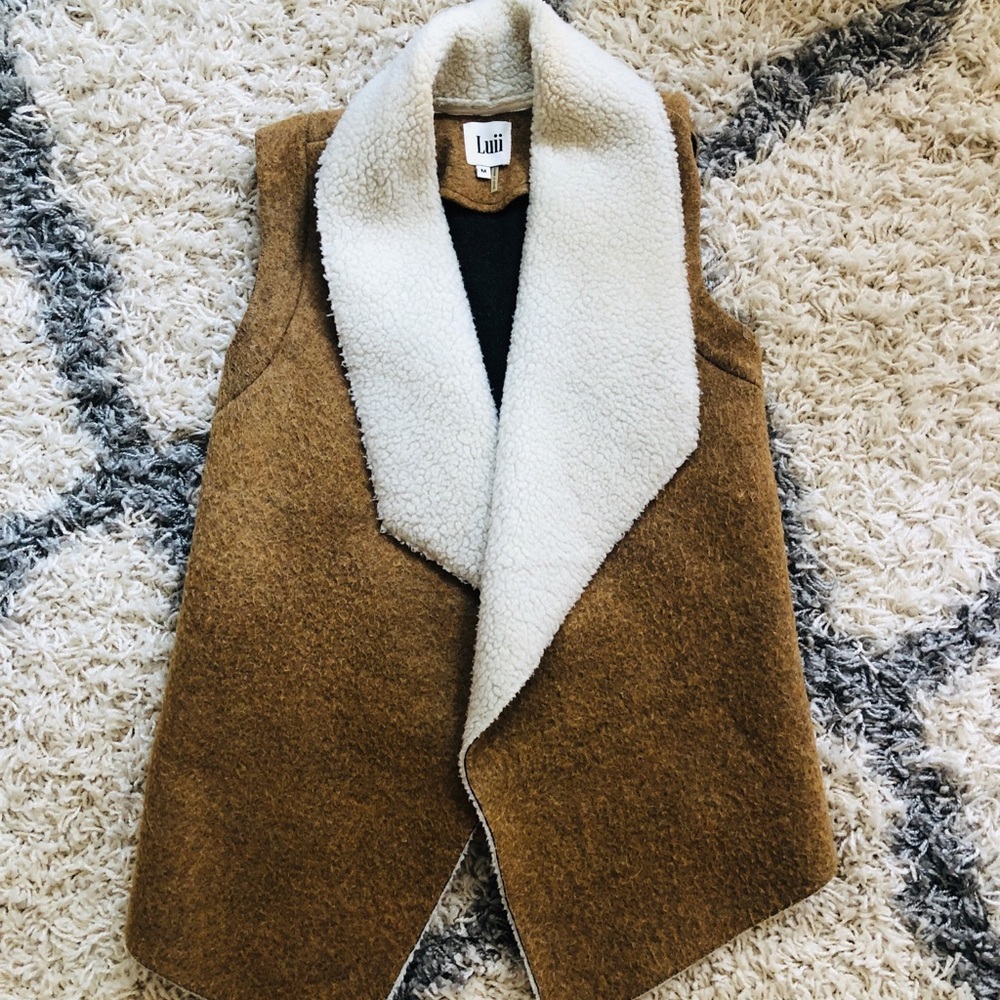 Faux Sheep Skin Vest